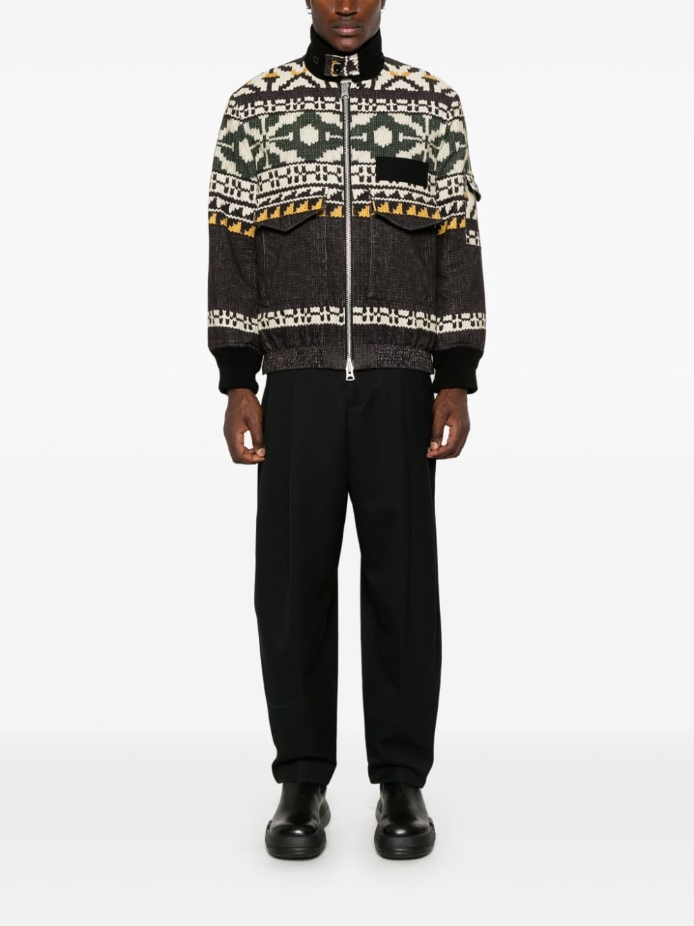 fair isle-print jacket - 2