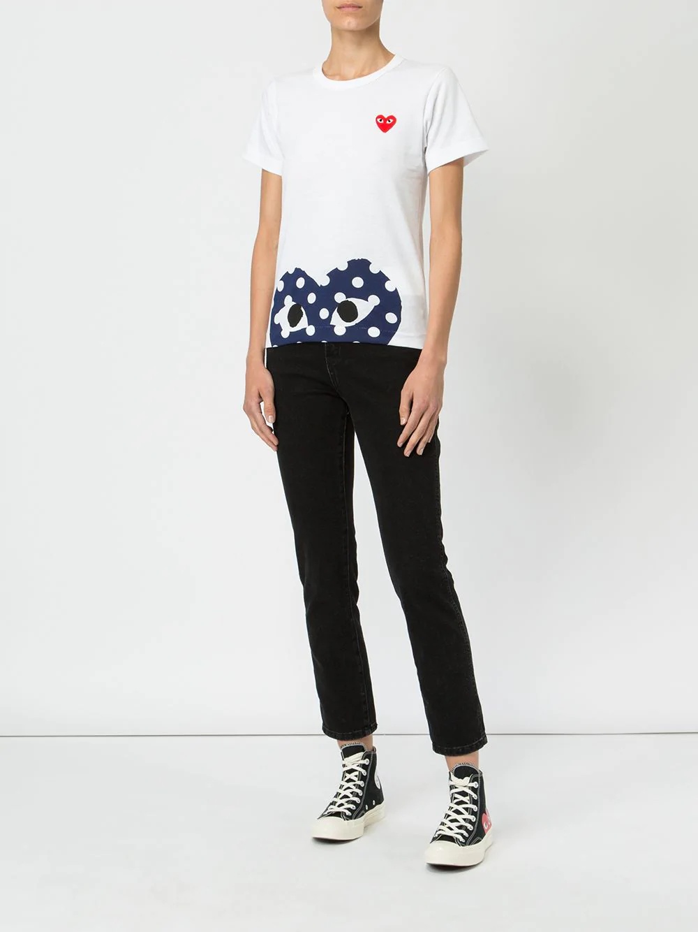 heart print T-shirt - 2