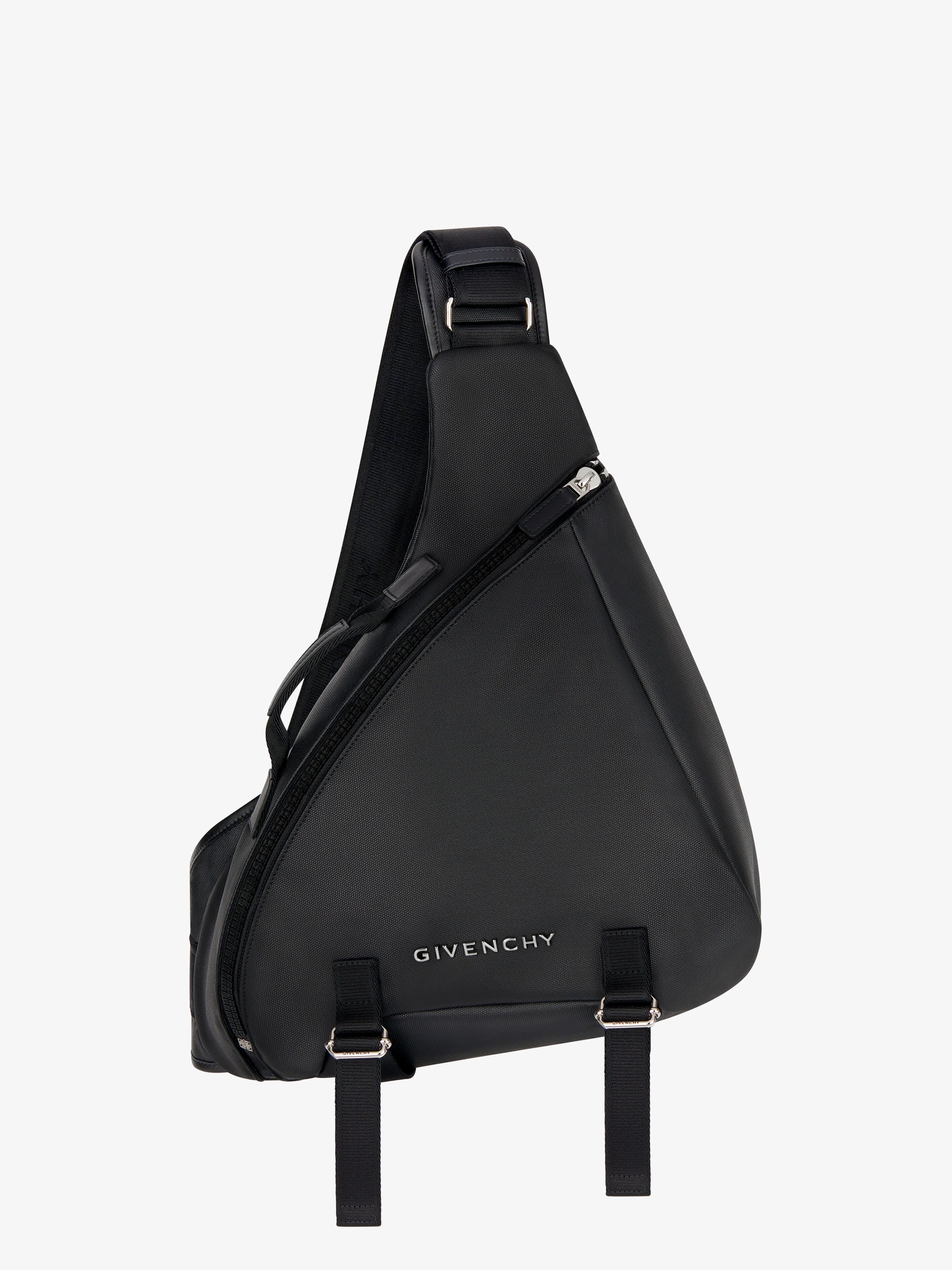 MEDIUM G-ZIP TRIANGLE BAG IN COATED CANVAS - 1