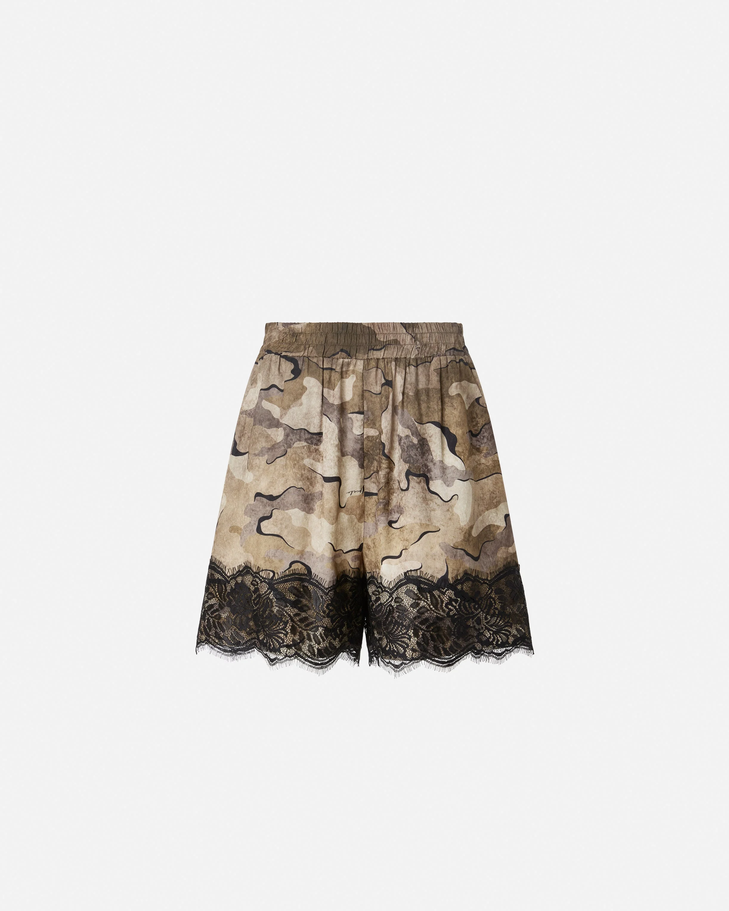 CAMOUFLAGE SHORTS WITH LACE - 1