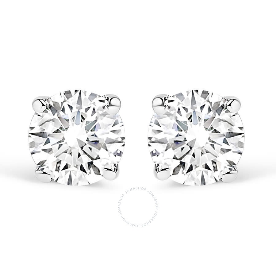 Haus Of Brilliance - Haus of Brilliance 14K White Gold 1.0 Cttw Lab Grown Diamond Solitaire Stud Earrings - 1
