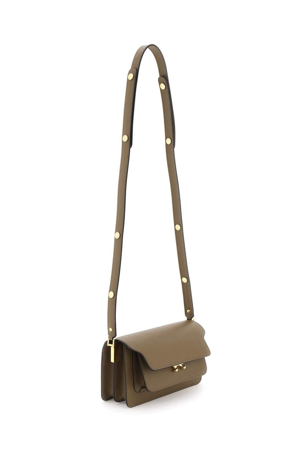 ★MARNI★ Saffiano Trunk East West Bag Aquamarine SBMP0121U0 TRUNK SAFFIANO LEATHER SHOULDER BAG for Women - Marni sale