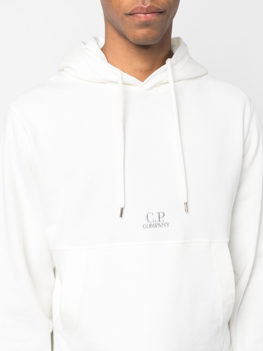 logo-embroidered cotton hoodie - 5