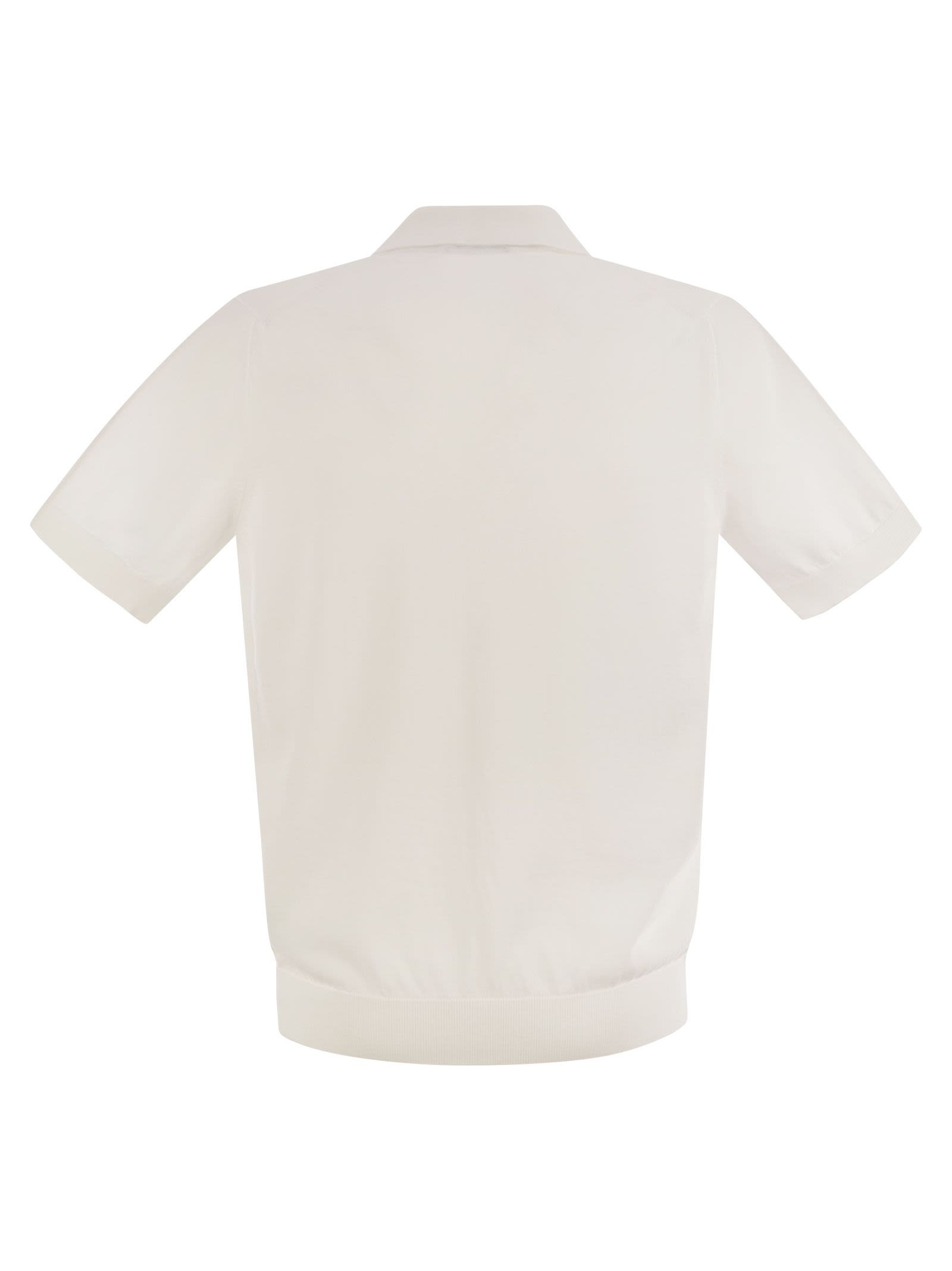 Peserico - Peserico Men Polo Shirt In Pure Cotton Yarn - 2