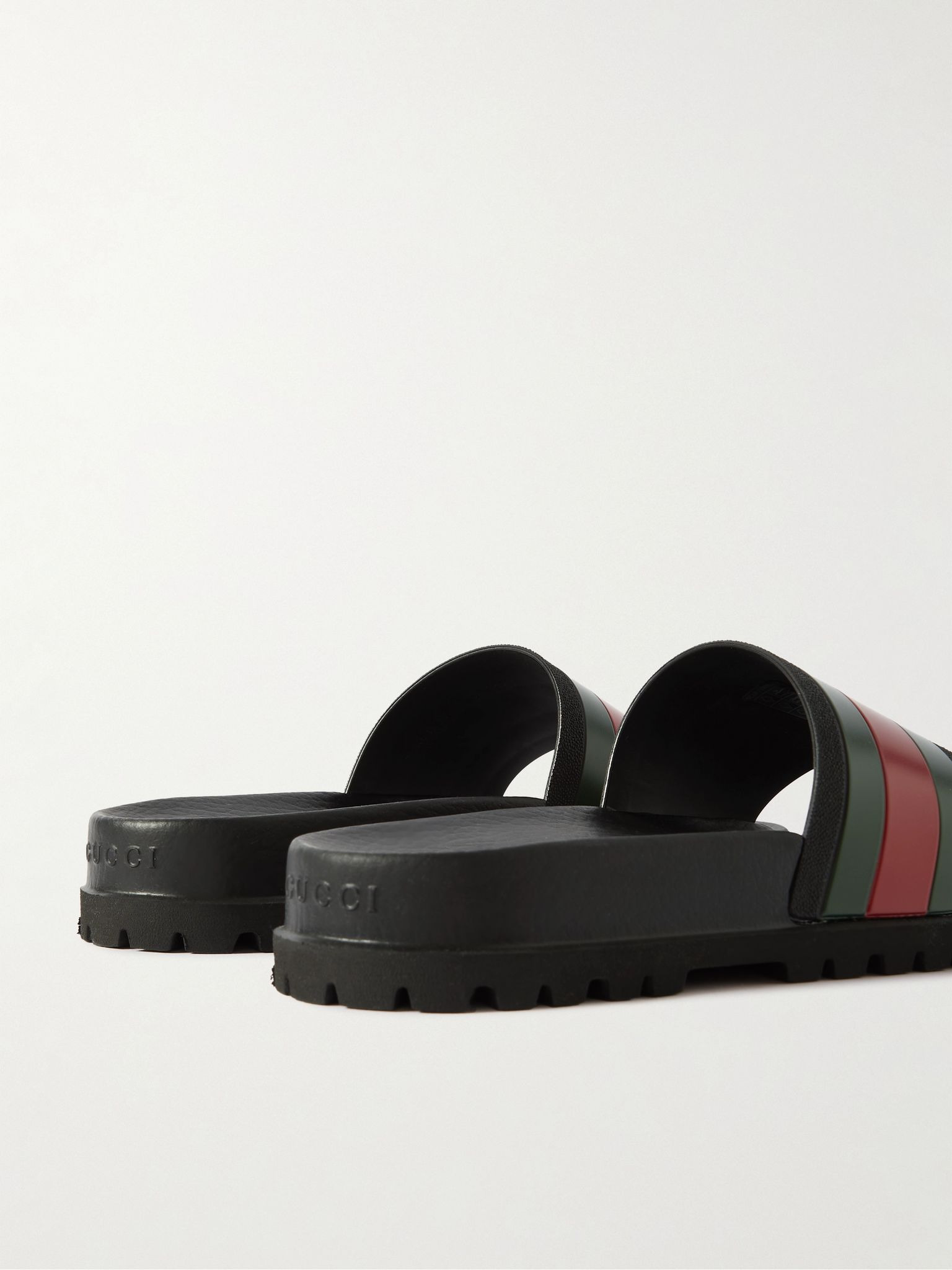 Pursuittreck Striped Rubber Slides Black - 4