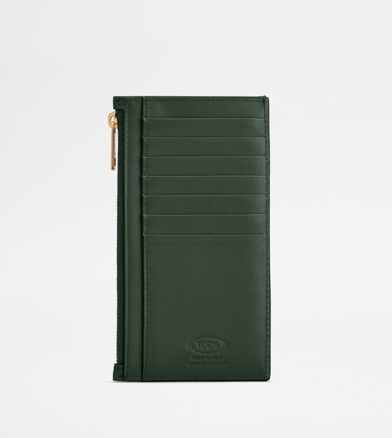 Tod's CARD HOLDER IN LEATHER - GREEN outlook