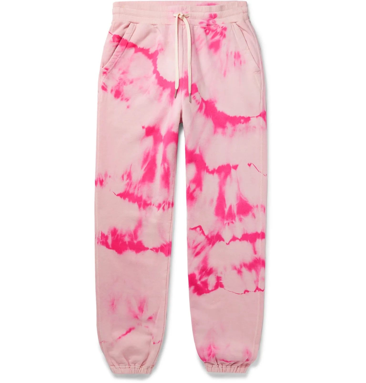 LA Tapered Tie-Dyed Loopback Cotton-Jersey Sweatpants - 1