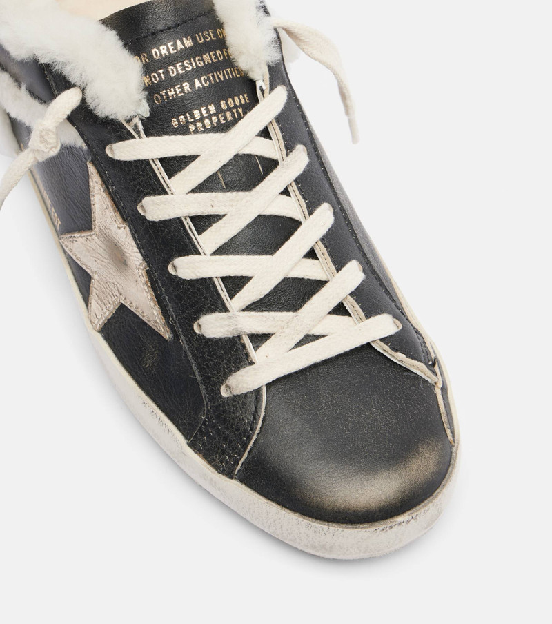 Super-Star shearling-trimmed leather sneakers 5