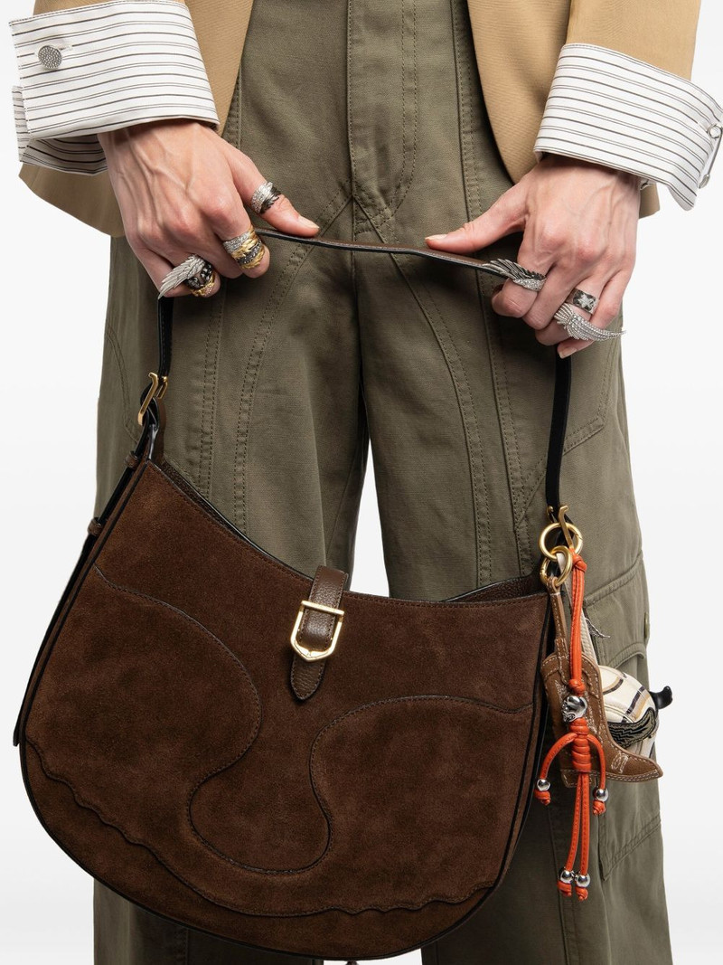 Zadig & Voltaire suede curved shoulder bag outlook