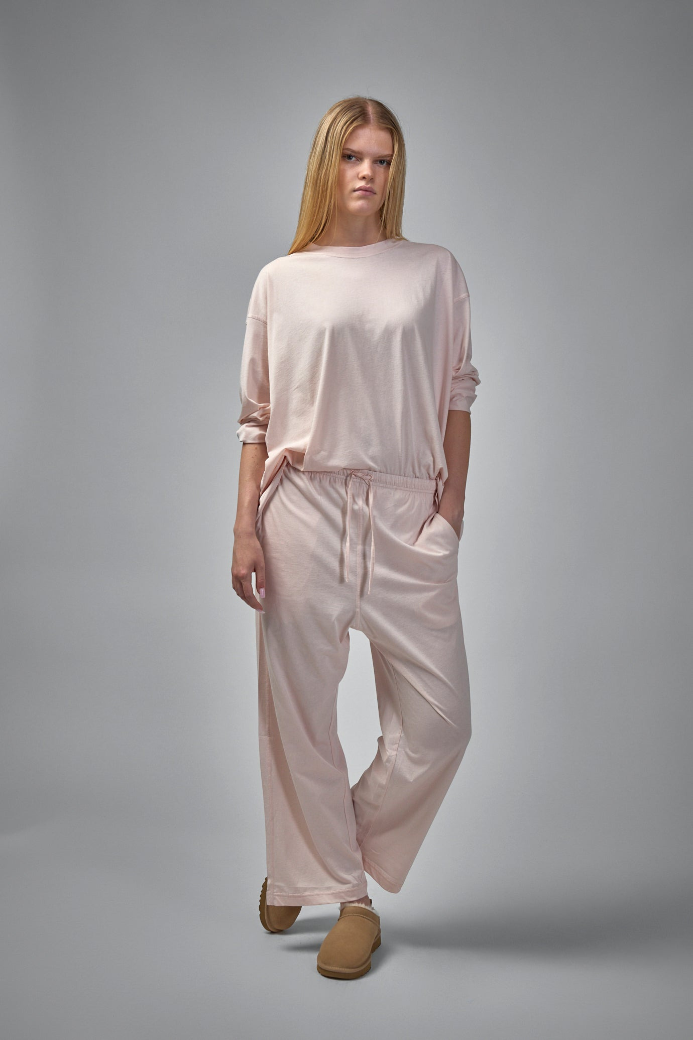 Tahoe Long Sleeve C-Neck Pajama in Fine Jersey Knit - 2
