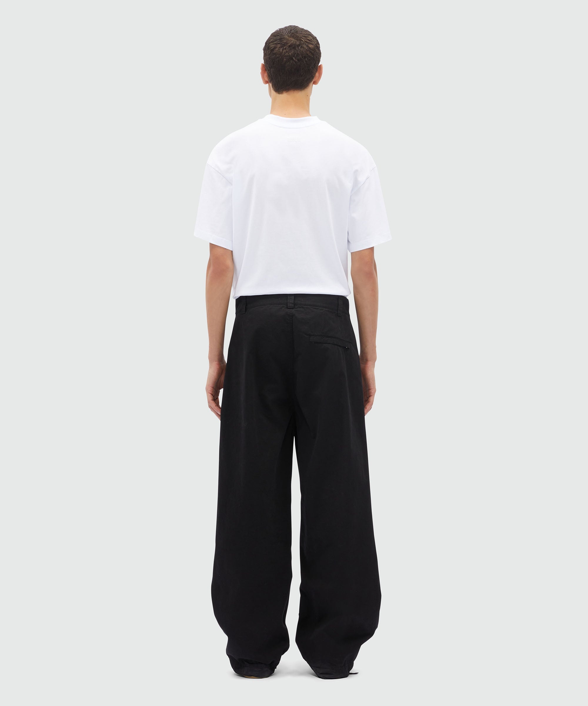 Black cargo trousers in "parachute" canvas - 3