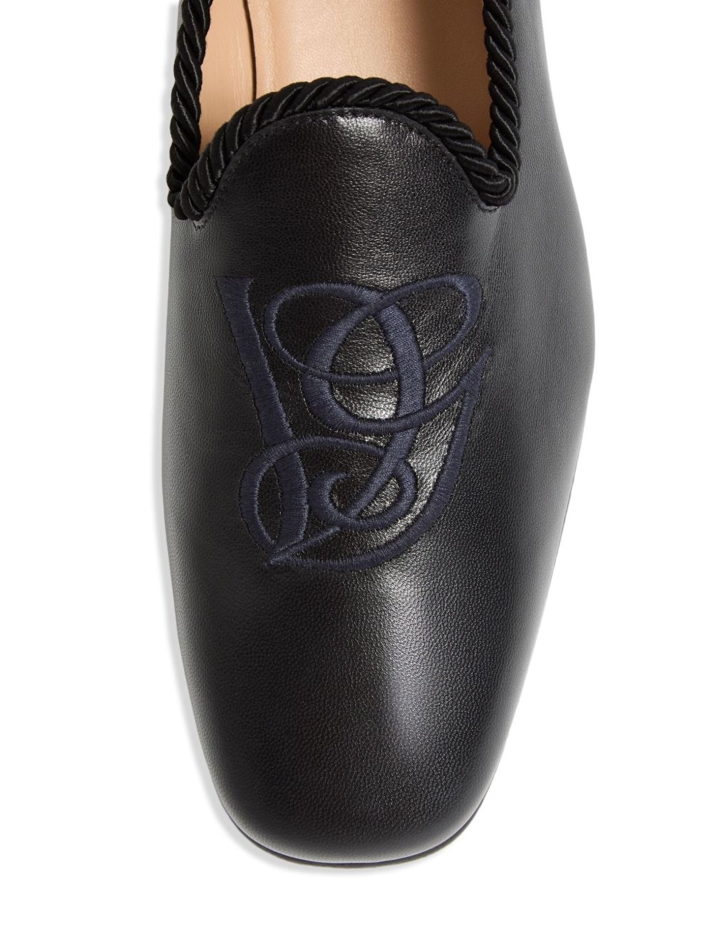 embroidered leather loafers - 6