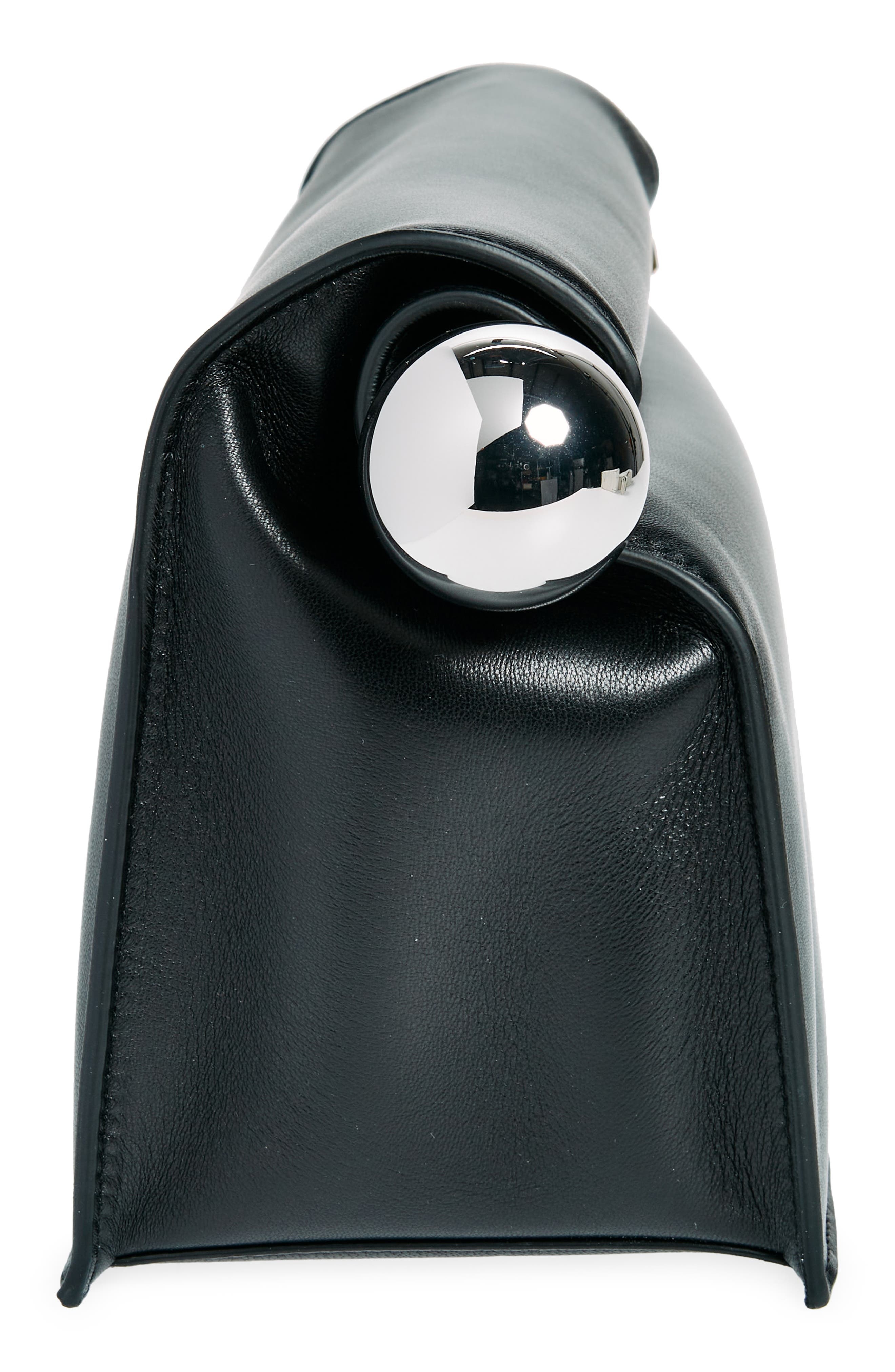 La Pochette Rond Carré Leather Clutch - 5