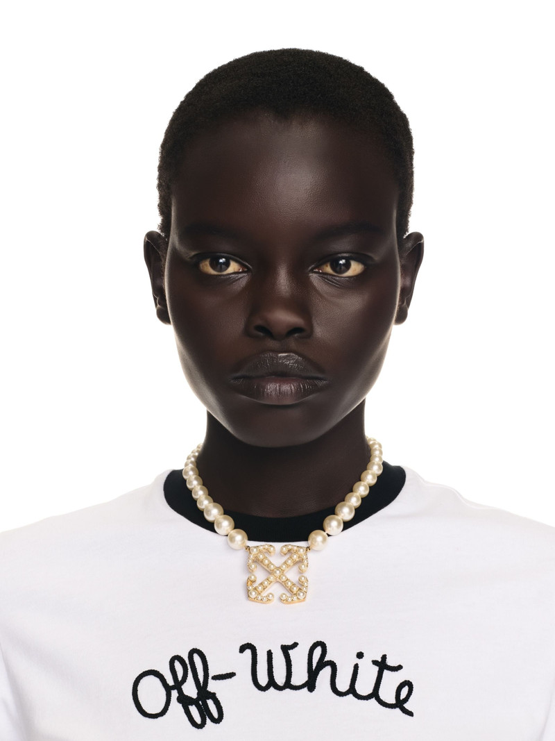 Arrow Necklace With Pearls 3