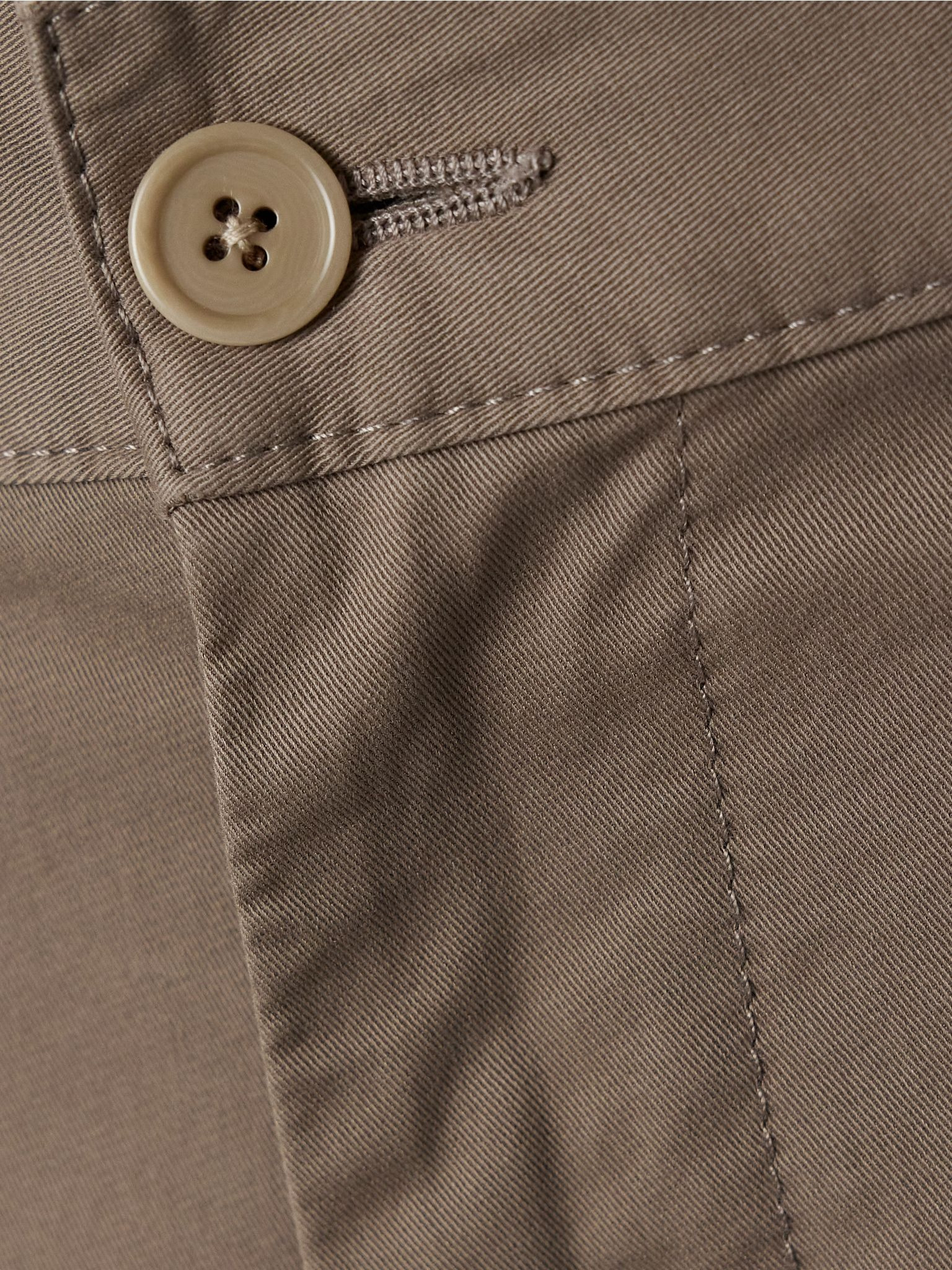 Zalenka cropped cotton and cashmere-blend twill straight-leg pants Taupe - 5