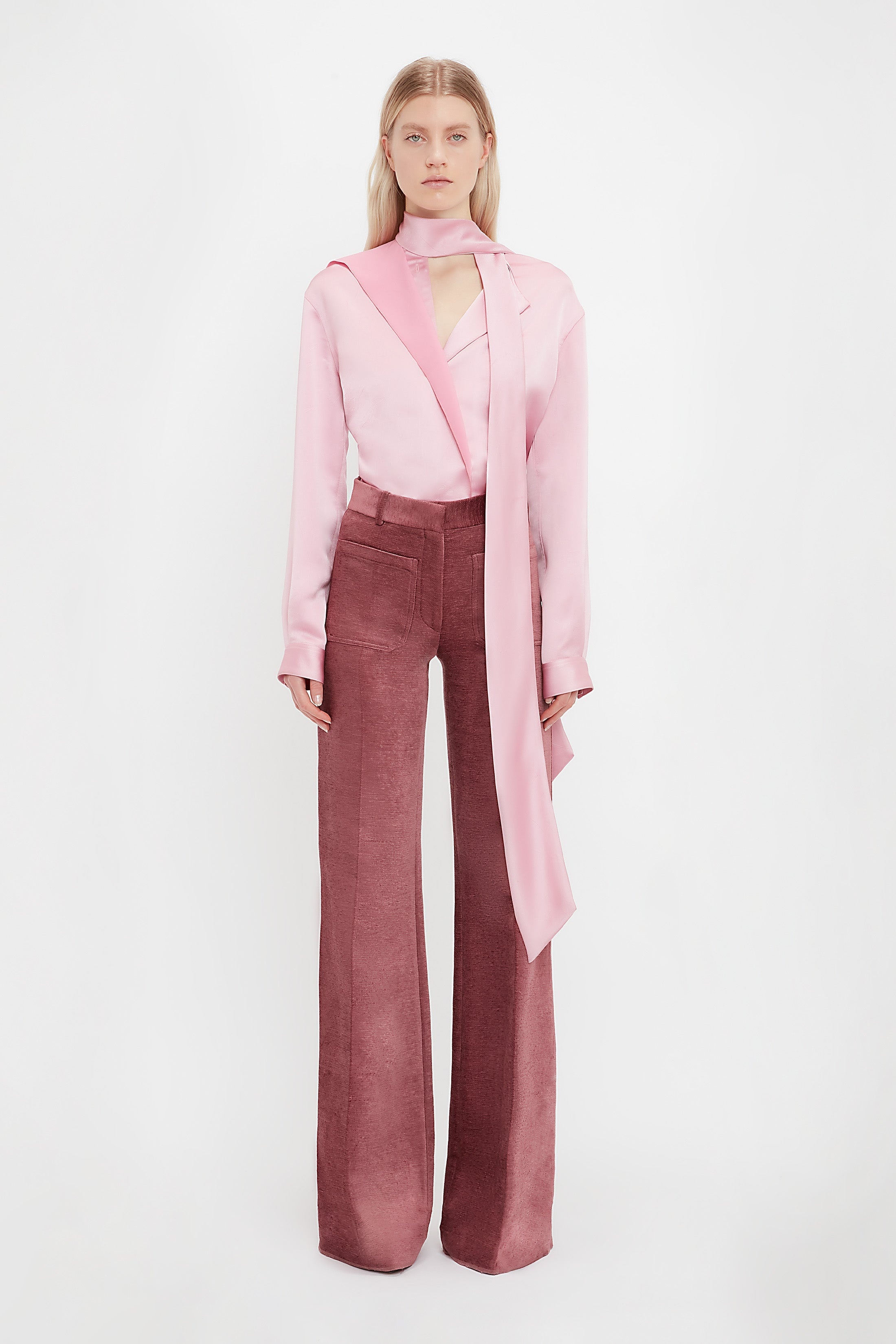 Alina Tailored Trouser In Plum - 2