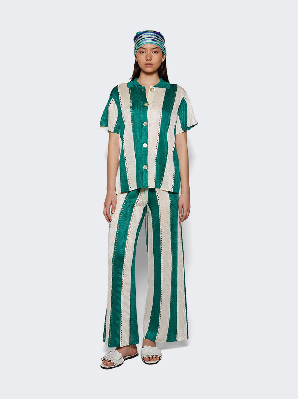 Cabana Stripe Pant Palm Green Stripe - 5