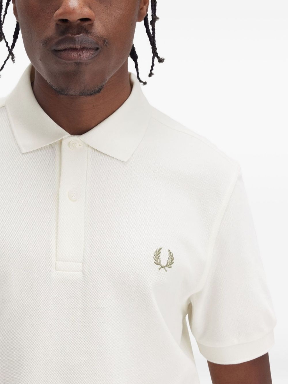 logo-embroidered polo shirt - 4
