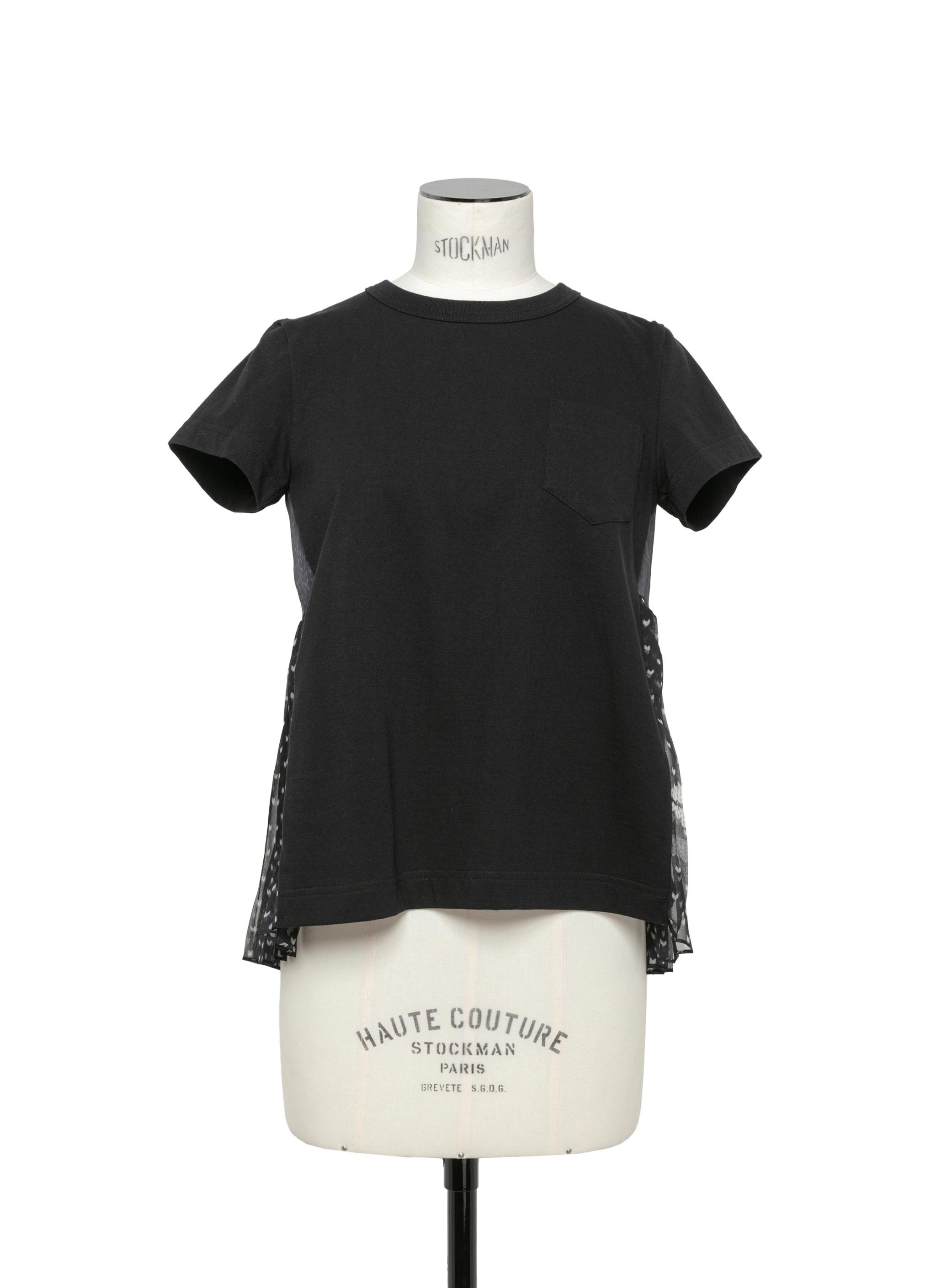 【sacai】Cotton Jersey T-Shirt sacai: Black 'S' Cotton Jersey T-shirt | SSENSE
