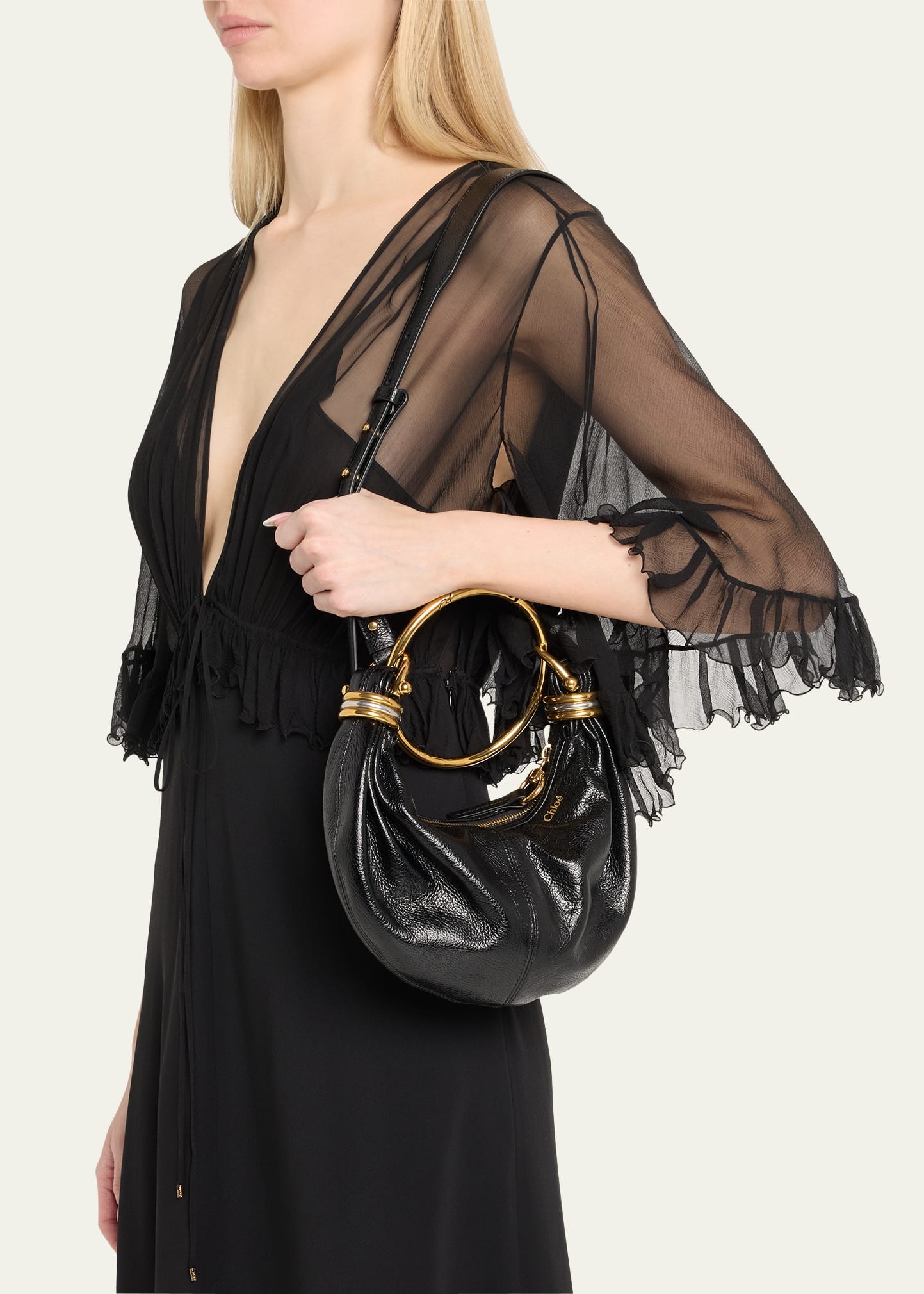 Mini Bracelet Grained Leather Crossbody Bag - 2