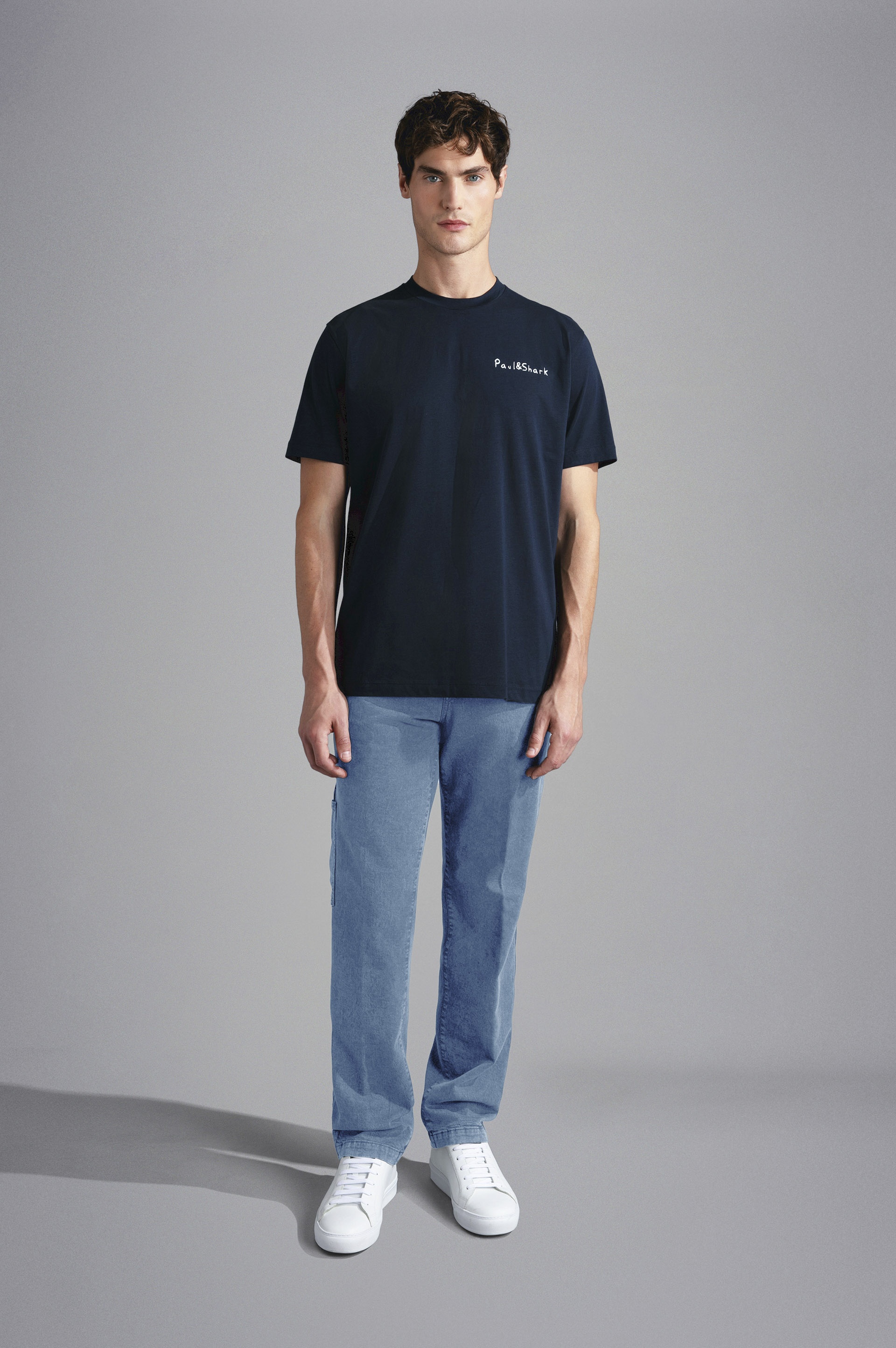 MARBLED DENIM CARPENTER TROUSERS - 2