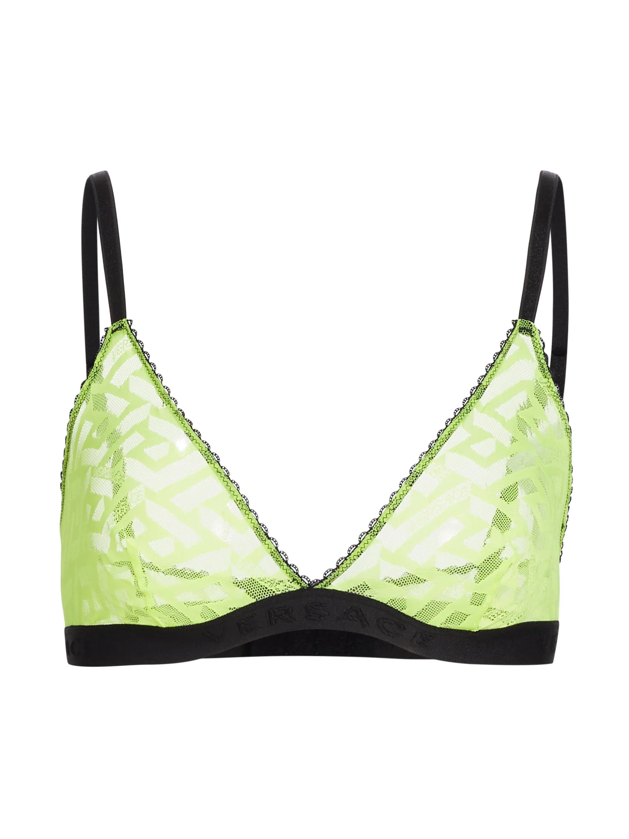 Women's Greca Signature Tulle Bralette - Acid Yellow - 1