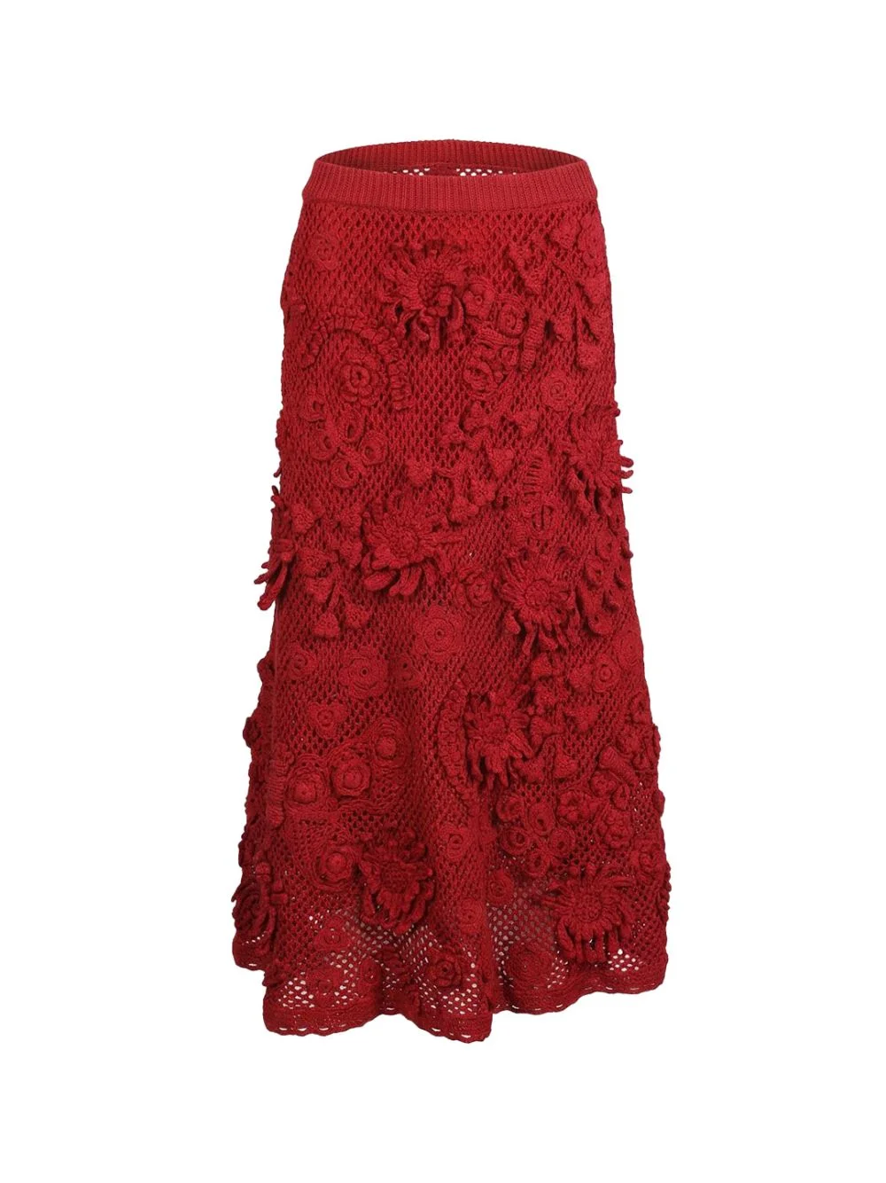 floral appliquéd skirt - 1