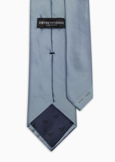 EMPORIO ARMANI Ottoman-style pure silk tie outlook