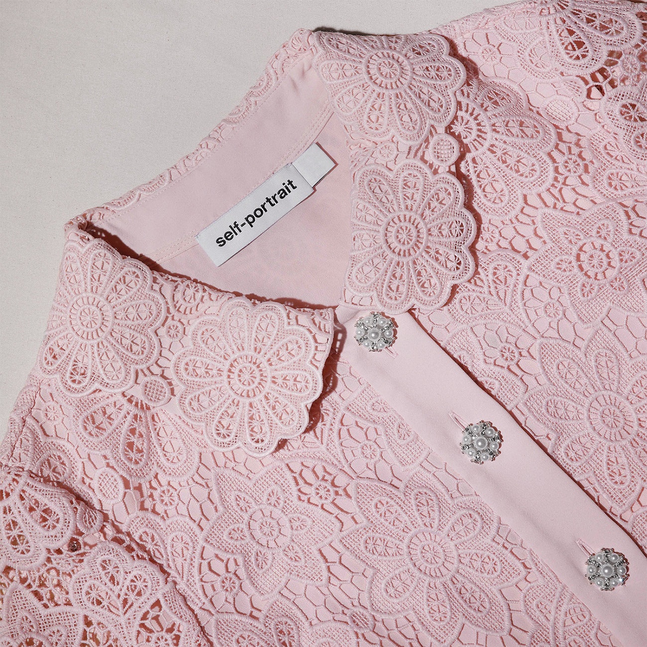 Pink Guipure Lace Jacket - 4