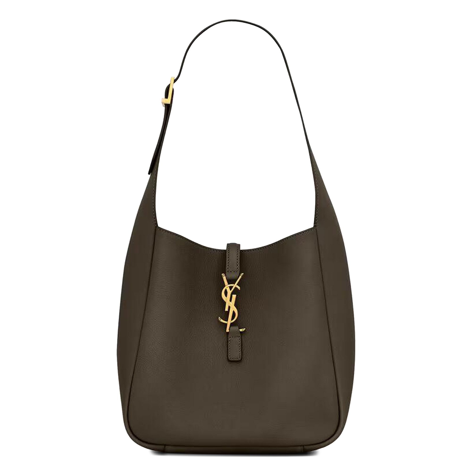 Saint Laurent Le 5 Á 7 Monogram Plaque Shoulder Bag 'Light Musk' - 1