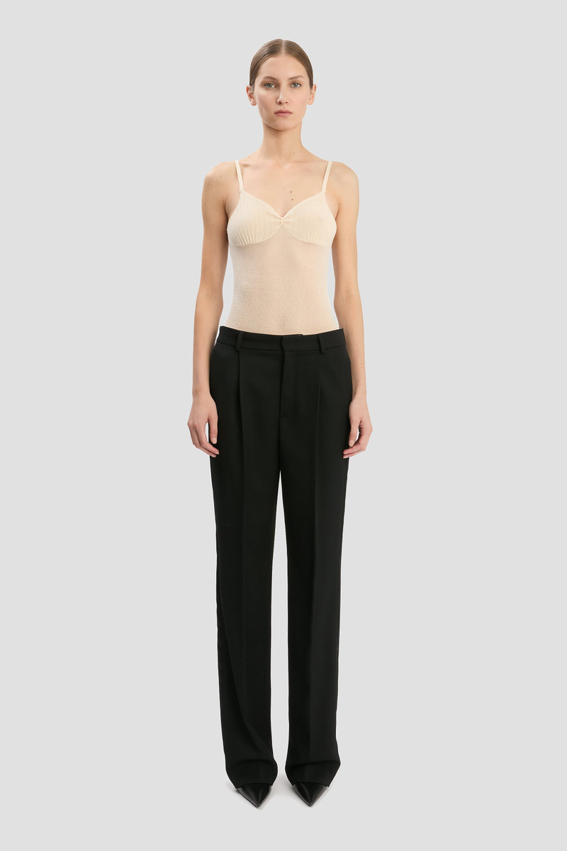 Victoria Beckham Straight Leg Tailored Trouser In Black outlook
