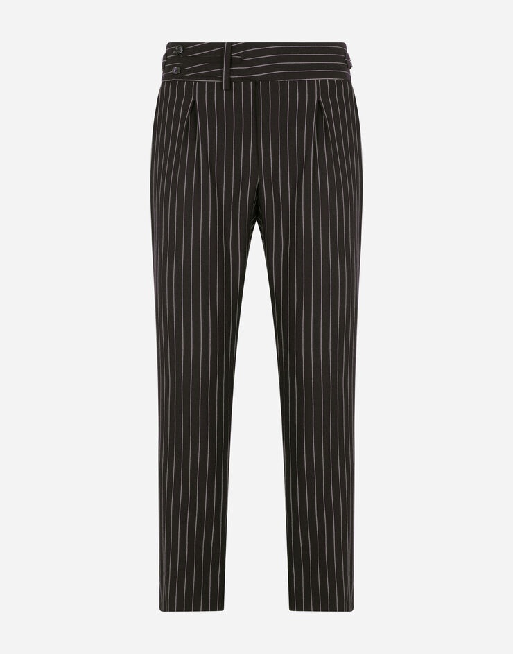 Pinstripe wool pants - 3