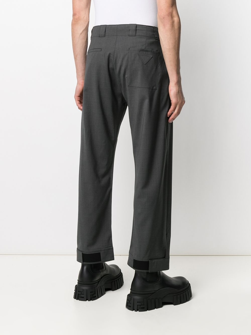 straight-leg wool trousers - 4