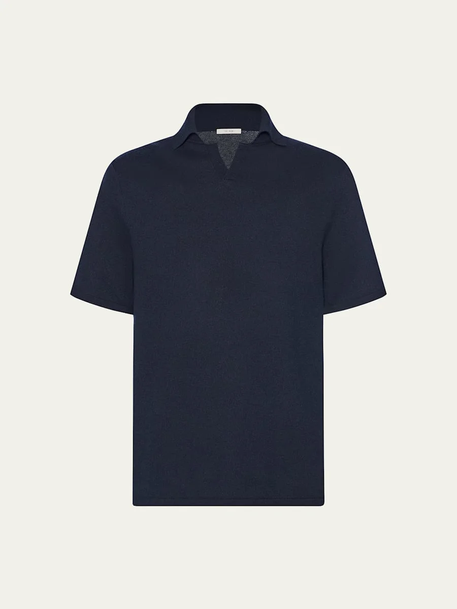 Men's Savane Cotton-Cashmere Polo Shirt - 1