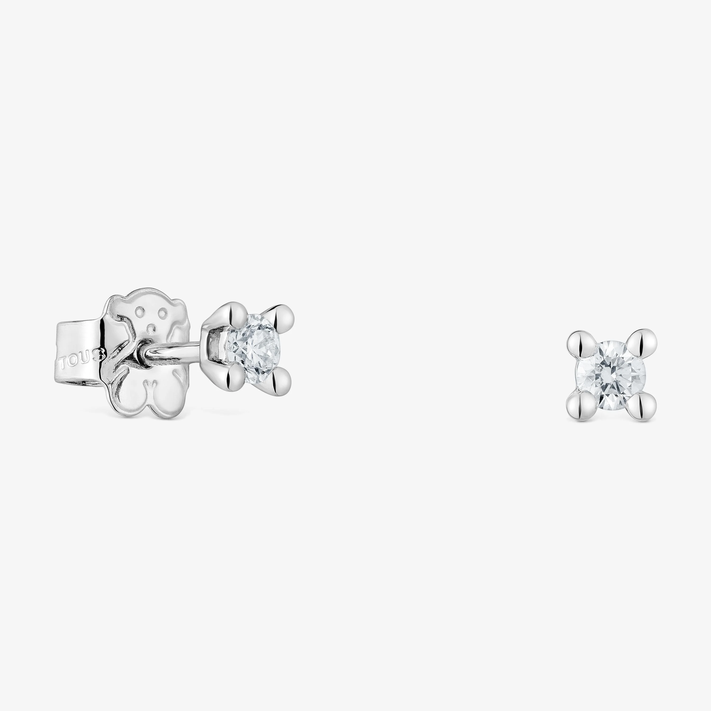Platinum Earrings with 0.17ct lab-grown diamonds TOUS Shine LGD - 1