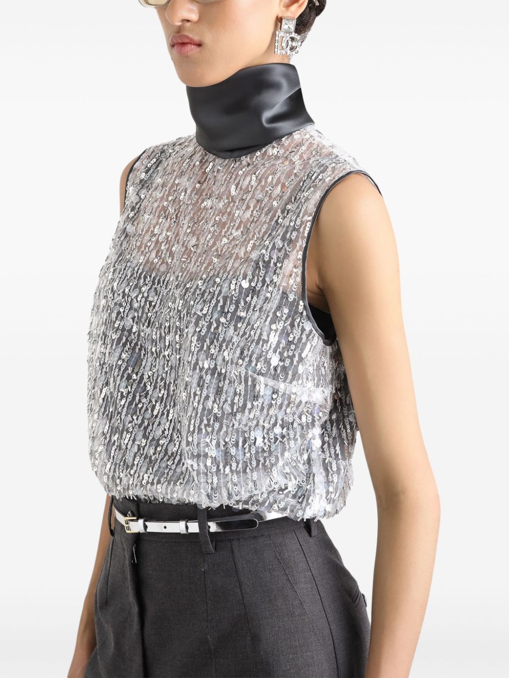 sequin embellished top - 4