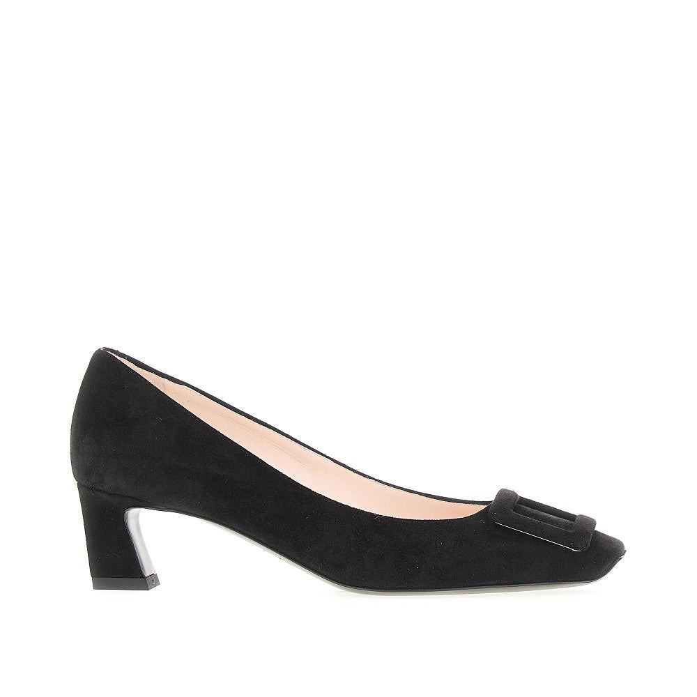 'TROMPETTE' SUEDE LEATHER PUMPS - 1