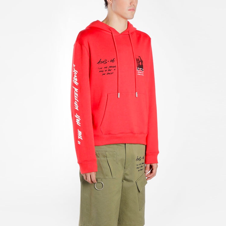 Men's Off-White Mona Lisa Printing Loose Fit Red OMBB034S190030052010 - 4