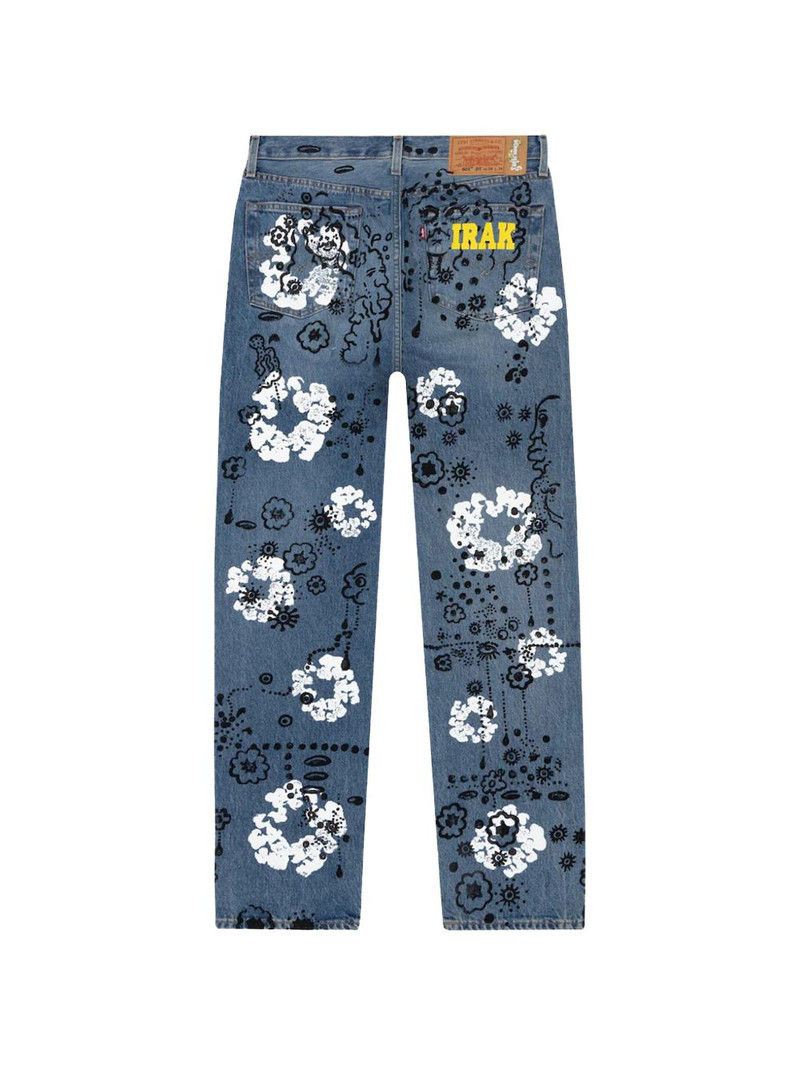 DENIM TEARS x Irak Levi's 501 wreath logo jeans outlook
