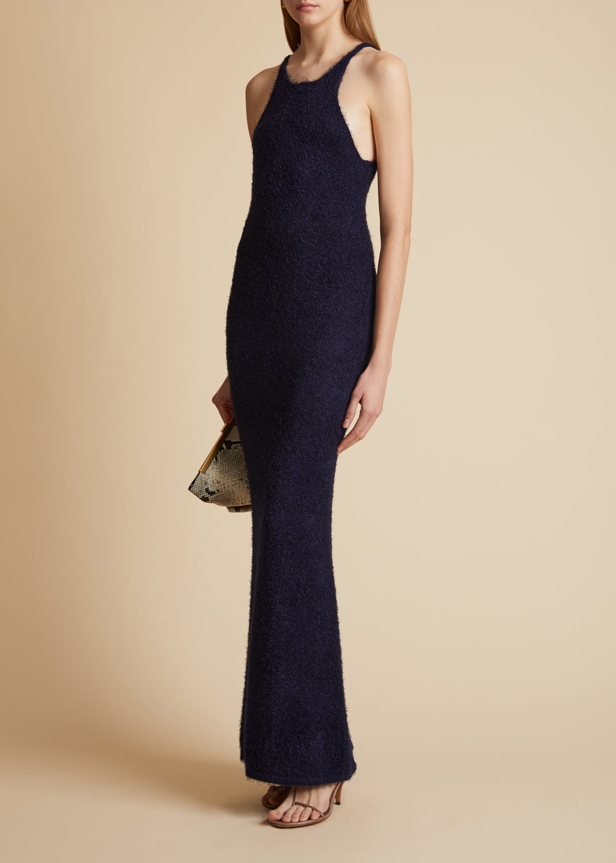 Jaime brushed silk and cashmere-blend maxi dress - 1