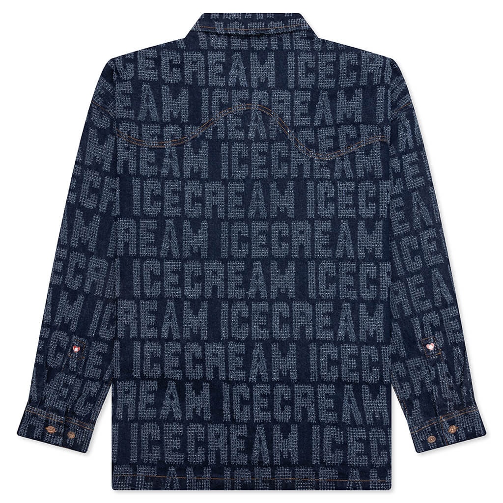 OVERSIZED ECHO L/S SHIRT - BLUE MOON - 2