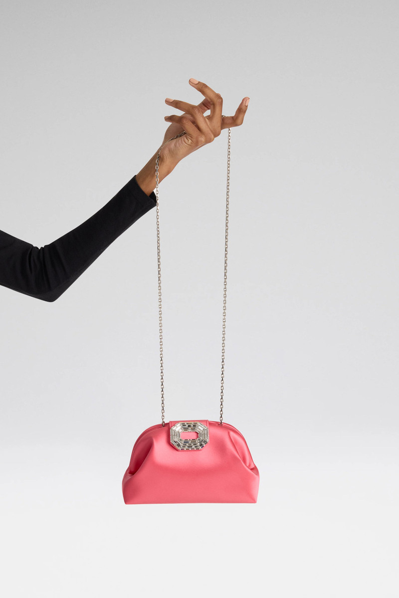 CAMELIA CLUTCH CORAL SATIN 7