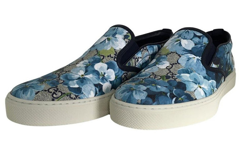 Gucci GG Supreme Canvas Slip-On 'Blue Floral' 546152-KU2E0-8471 3