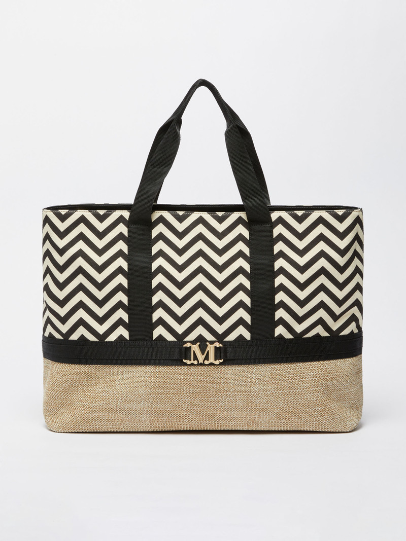 Max Mara NINFE Printed canvas shopper bag outlook