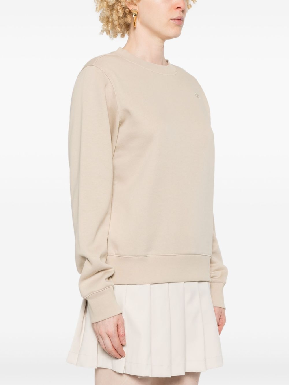 embroidered-logo crew-neck sweatshirt - 3