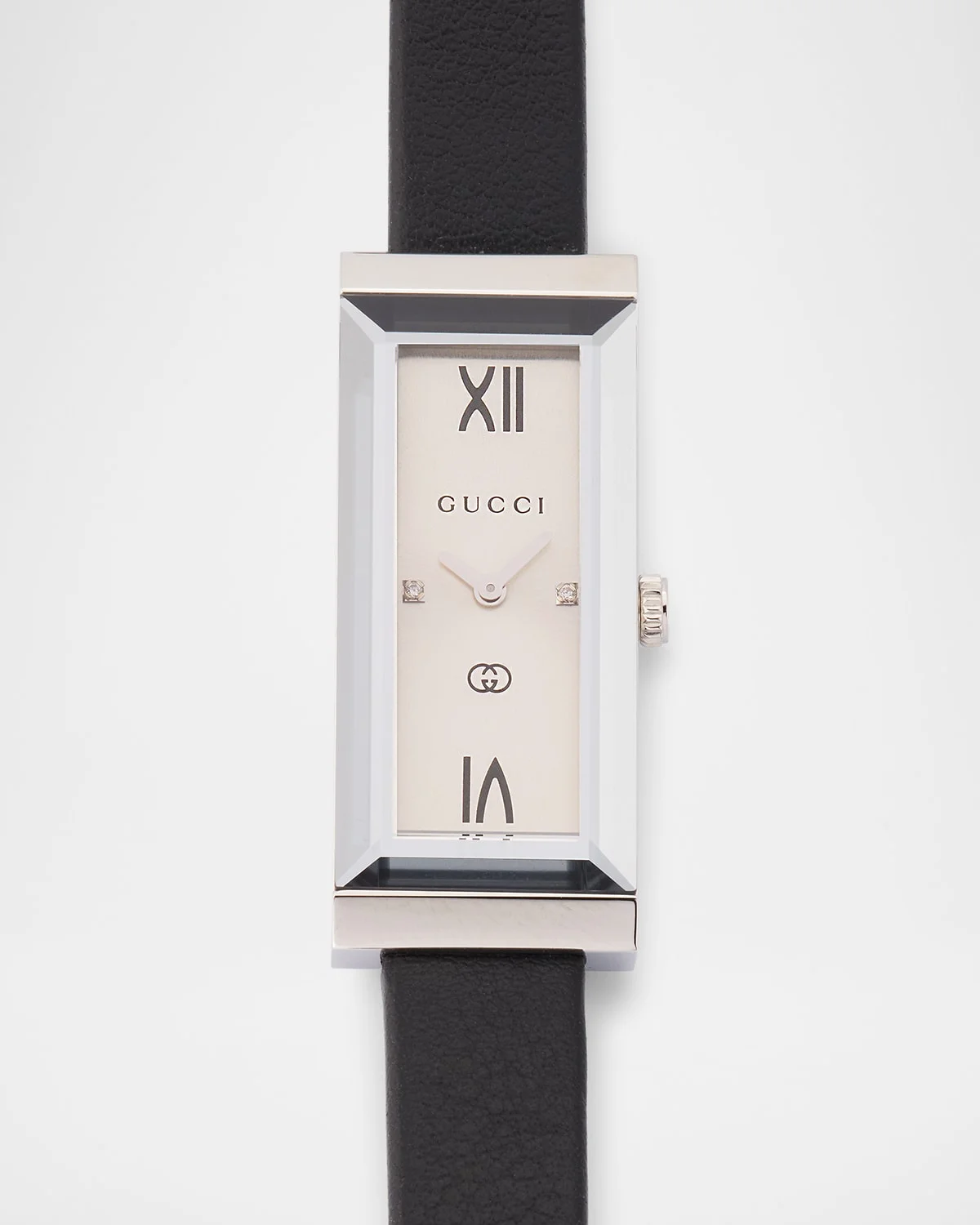 14x34mm G-Frame Small Rectangular Watch with Leather Strap - 1