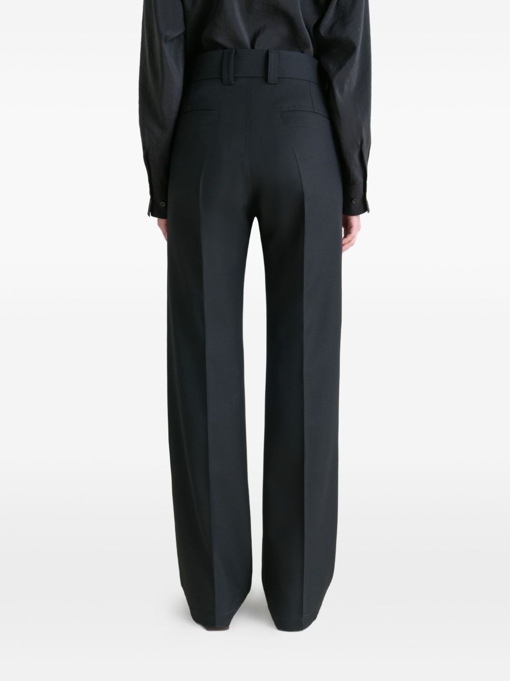 pleated straight trousers - 5