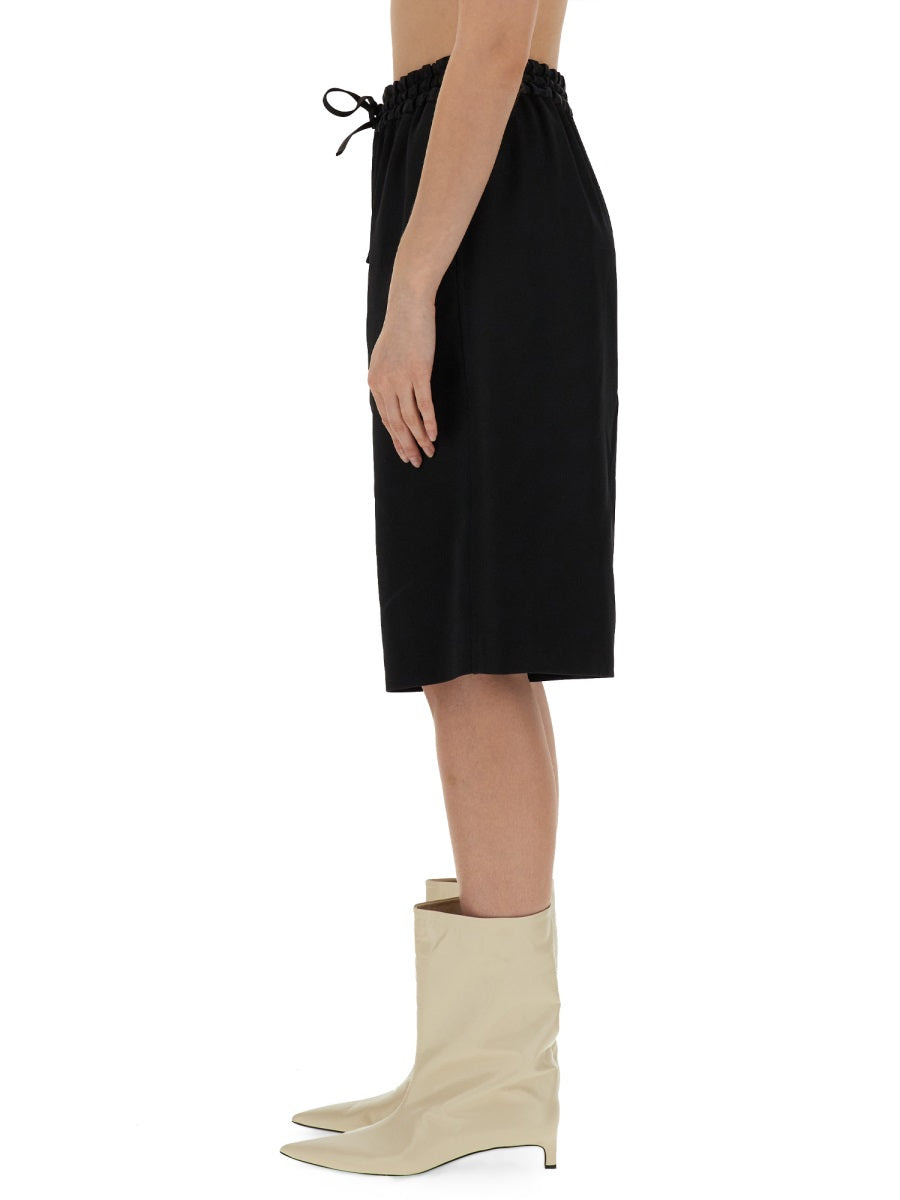 Jil Sander Women Wide Leg Bermuda Shorts - 3