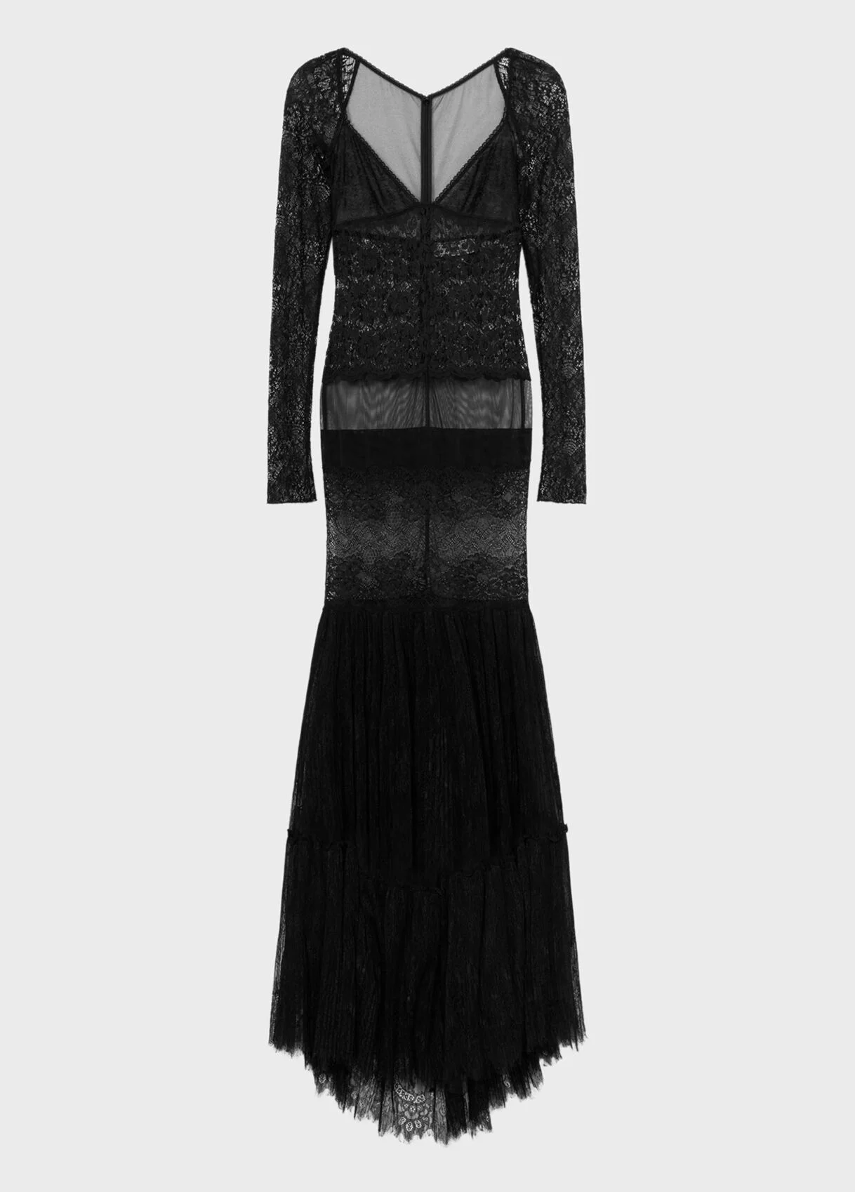 LONG DRESS IN LACE AND TULLE - 1