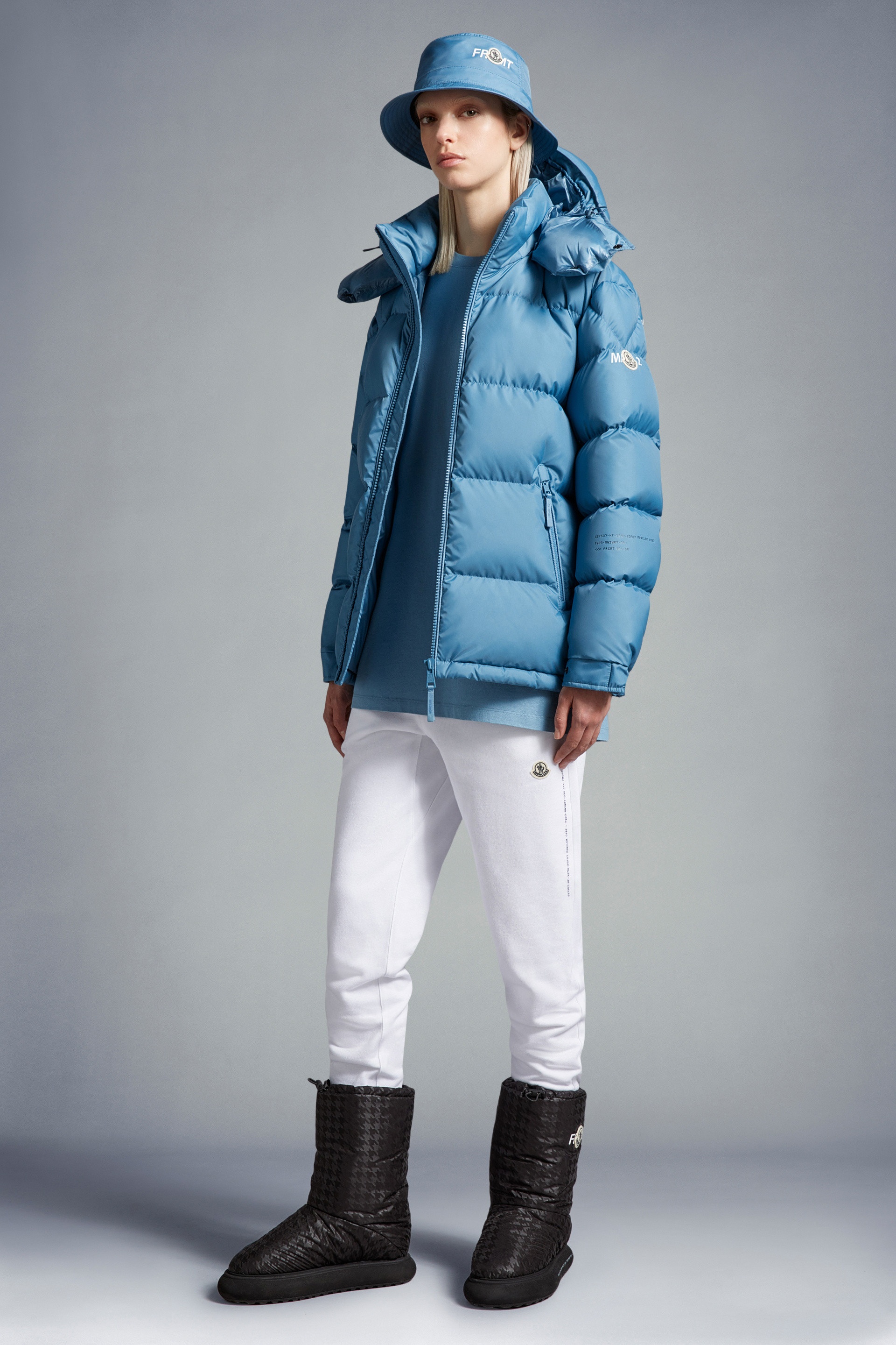 7 Moncler x FRGMT | Acanthus Blue Nylon Down Jacket